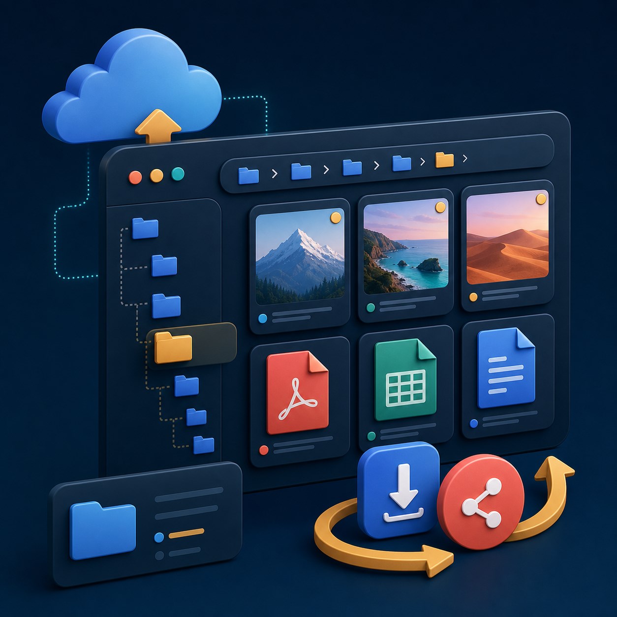 cloud folder organisation