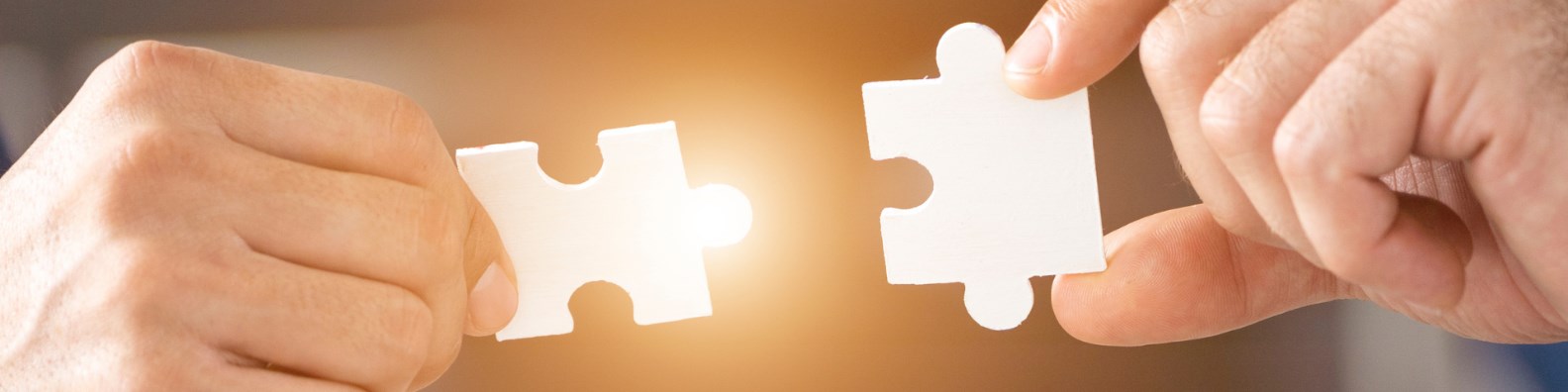 Puzzle pieces banner