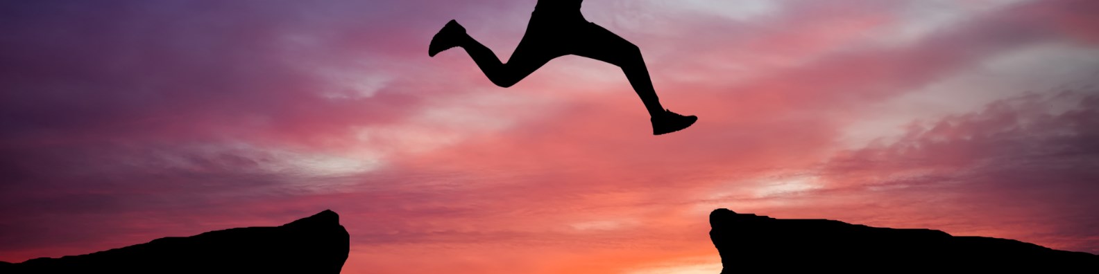 Take the jump sunset banner