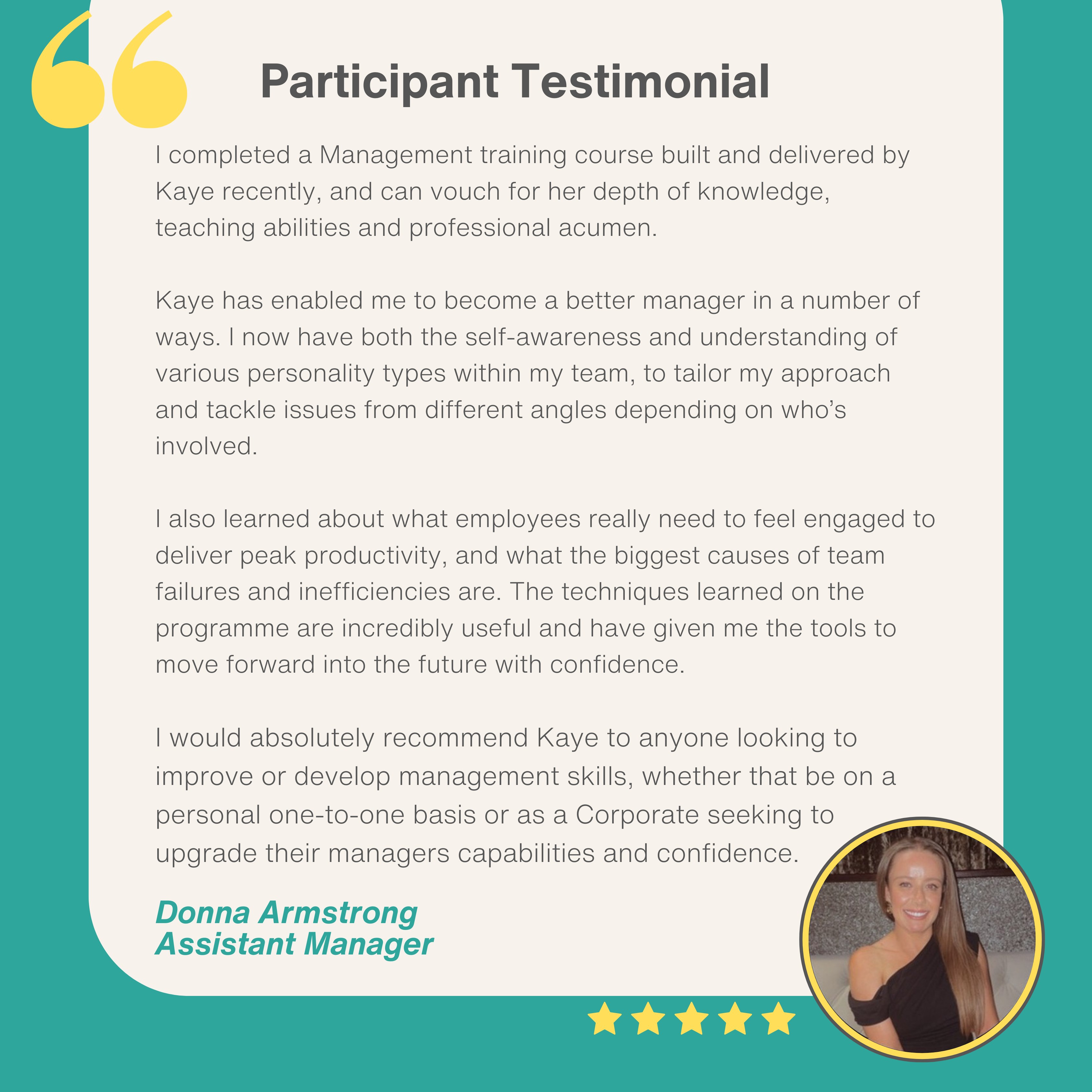 Donna Testimonial