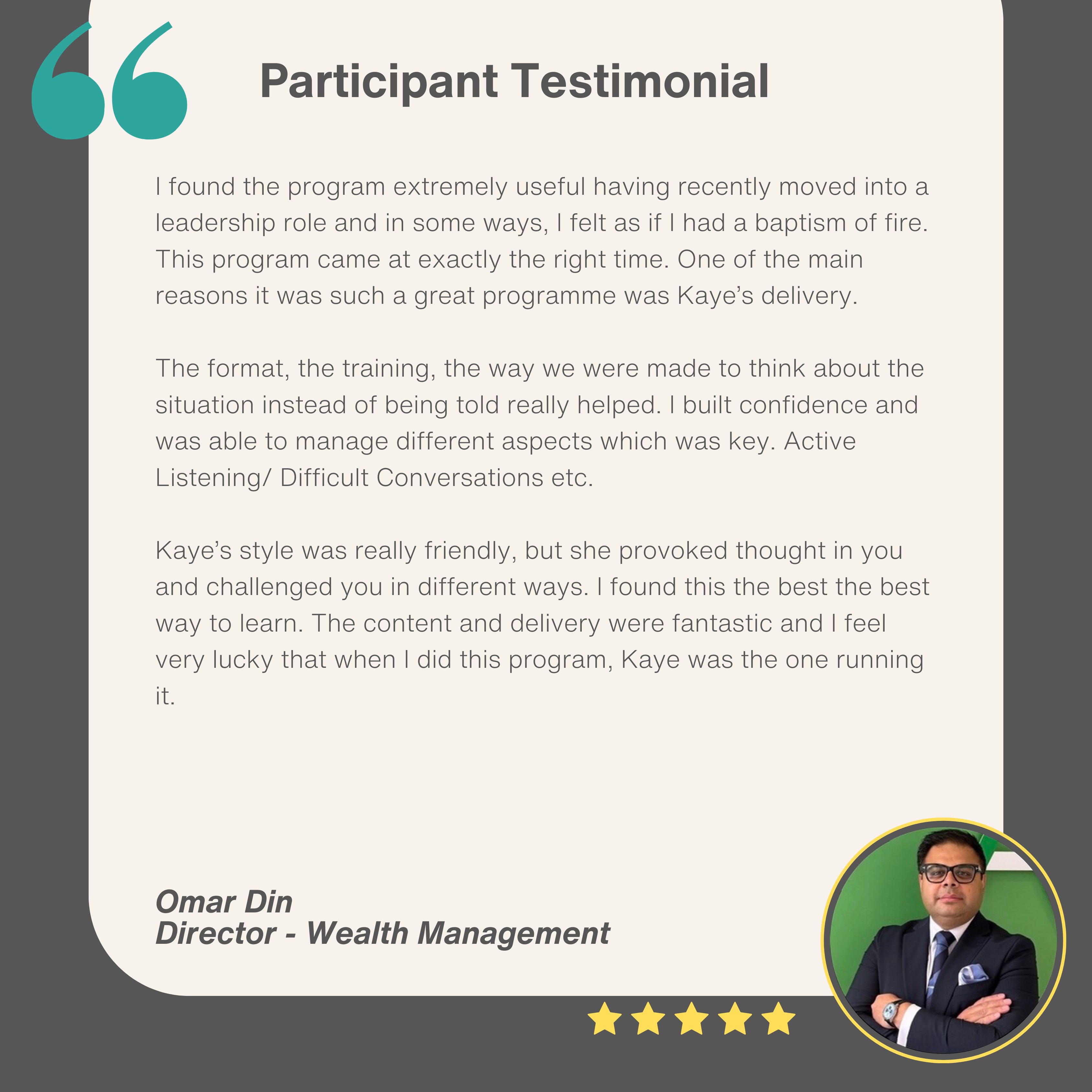 Omar Testimonial